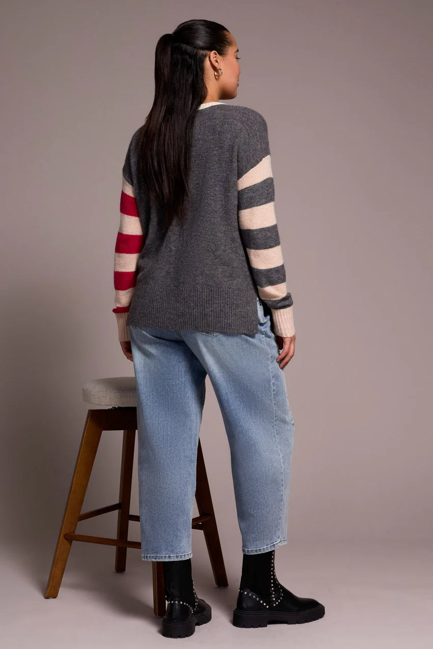 Boatneck Striped Sweater