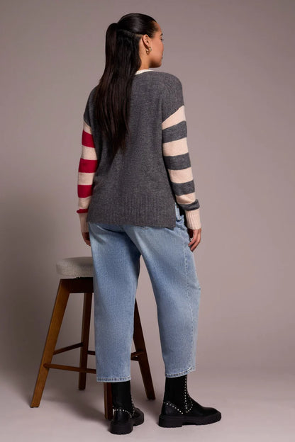 Boatneck Striped Sweater