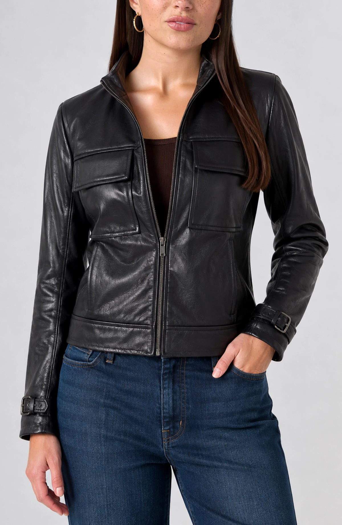 Moto Jacket w/ Buckle