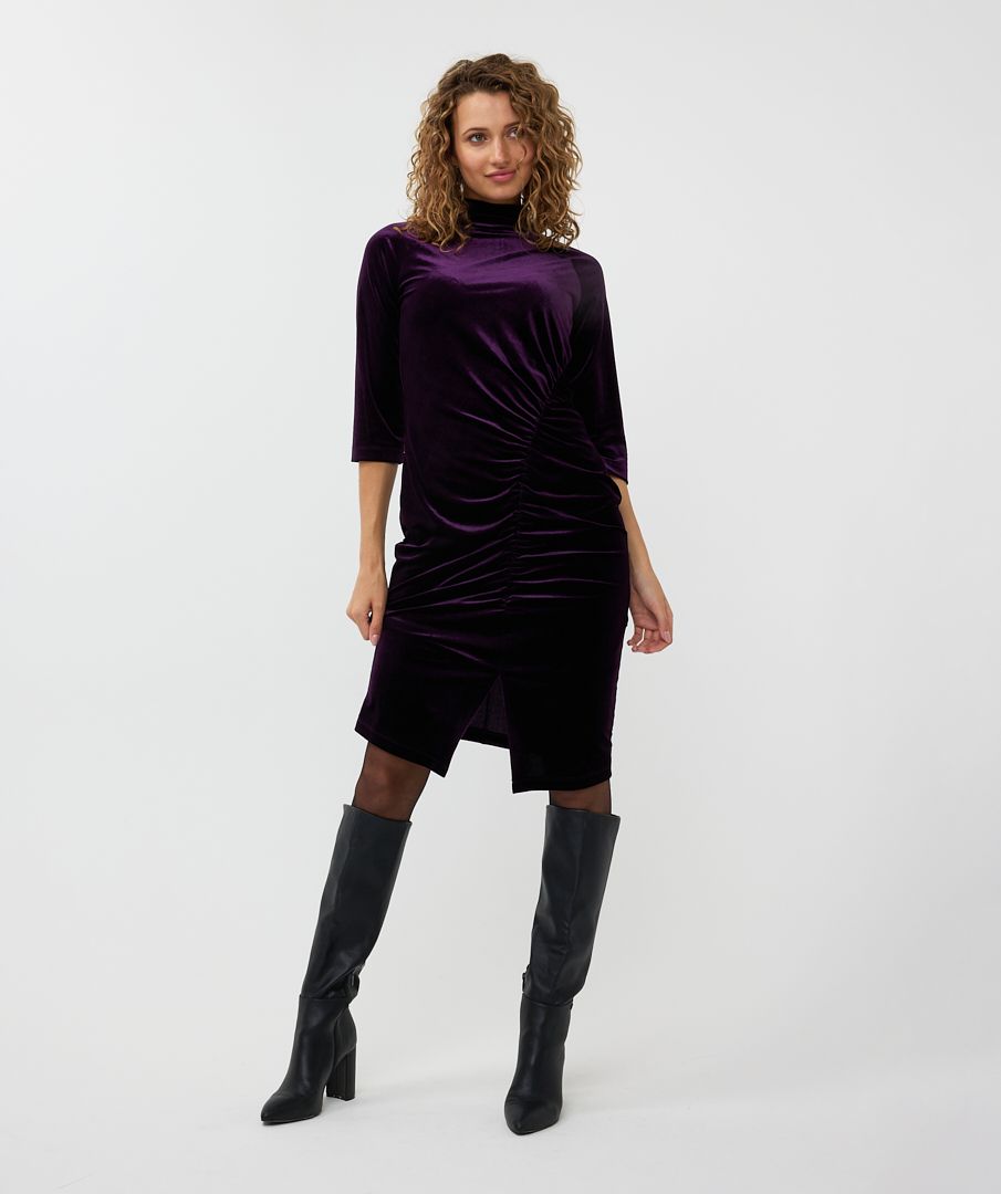 Velour Gathering Dress