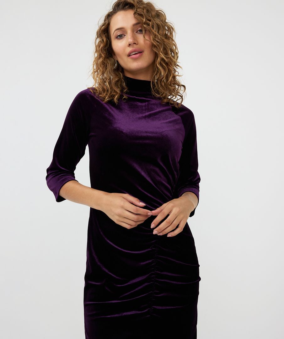 Velour Gathering Dress