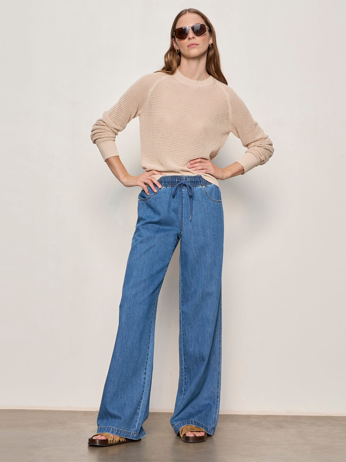 SOLEIL OPEN STITCH SWEATER